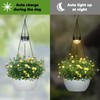 2 Packs Solar Hanging Basket Planters for Plants Outdoor, Self