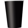 Solid Black Paper Cups - 12 oz (Pack of 10)