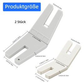 Pack of 2 Plastic Presser Foot with Hump Jump - Universal Sewing Machine Foot for Thick Fabric & Jeans | Sewing Accessories