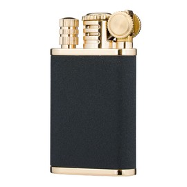 2 in 1 Lighetr Permanent Match Antique Style Flint Wheel Kerosene Lighter with Permanent Match (Matte Black)