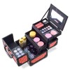 Mini Makeup Train Case 9.5" Aluminum Professional Cosmetic Organizer Box