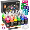 Shuttle Art Fabric Paint, 24 Colors 3D Permanent Paint with