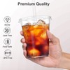 Dealusy 100 Pack - 16 oz Clear Plastic Cups with