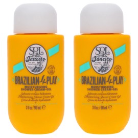 Sol de Janeiro Brazilian 4 Play Moisturizing Shower Cream-Gel 3 oz 2 Pack