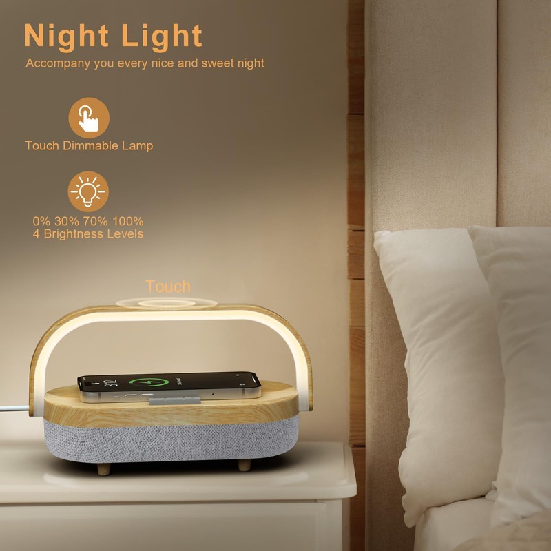 LED Bedside Lamp, Touch Lamps for Bedroom Nightstand MA, 4