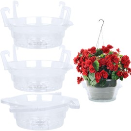 Miuwauer Plastics Hanging Basket Drip Pans (15, 12 inch)