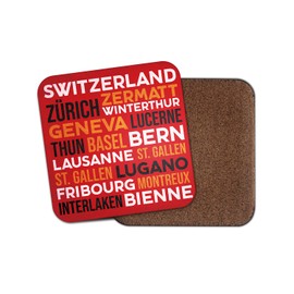 Square Single Coaster - Switzerland Swiss City Zurich Travel Holiday Kids Men Boys Words Thoughts Drink Kitchen Room House Gift #80757
