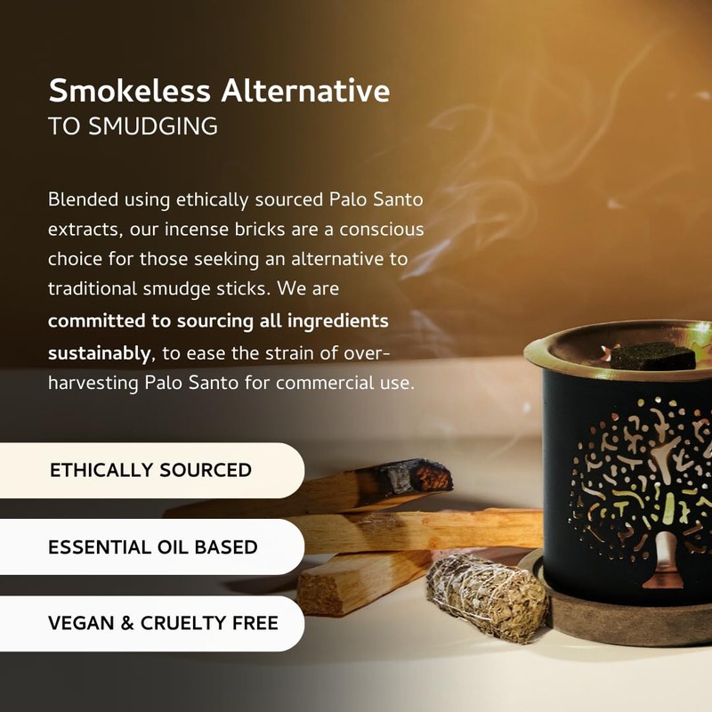 Palo Santo & White Sage Smokeless Incense Bricks & Tree