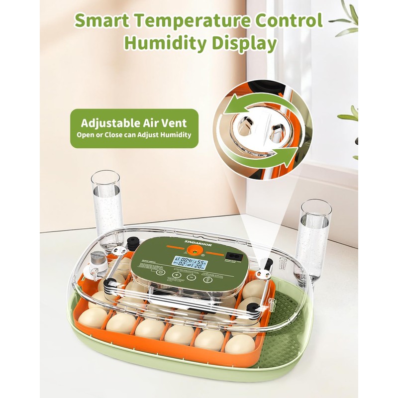 Sindarhor Egg Incubator for 24 Chicken Eggs with Automatic Turner,