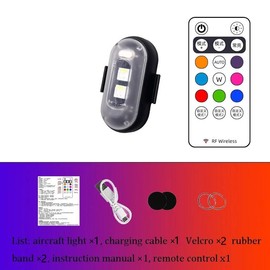 Motorcycle LED Aircraft Strobe Lights Drone Anti-collision Warning Lamp Flash Indicator With Wireless Remote Control Turn Signal:_1pcs