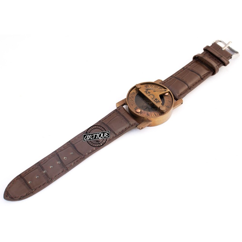 Antique Vibes Present For Men/Women Brown Leather Strap Wrist Watch