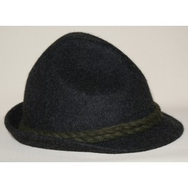 Traditional Hat Dark Grey Loden Hat Grey Fisherman Costume Loden Hat Tricorn Men Women Mountaineering Forester Hunter Hiking Hunting Costume Hiking Hat Forest Leisure Hat Anthracite, gray