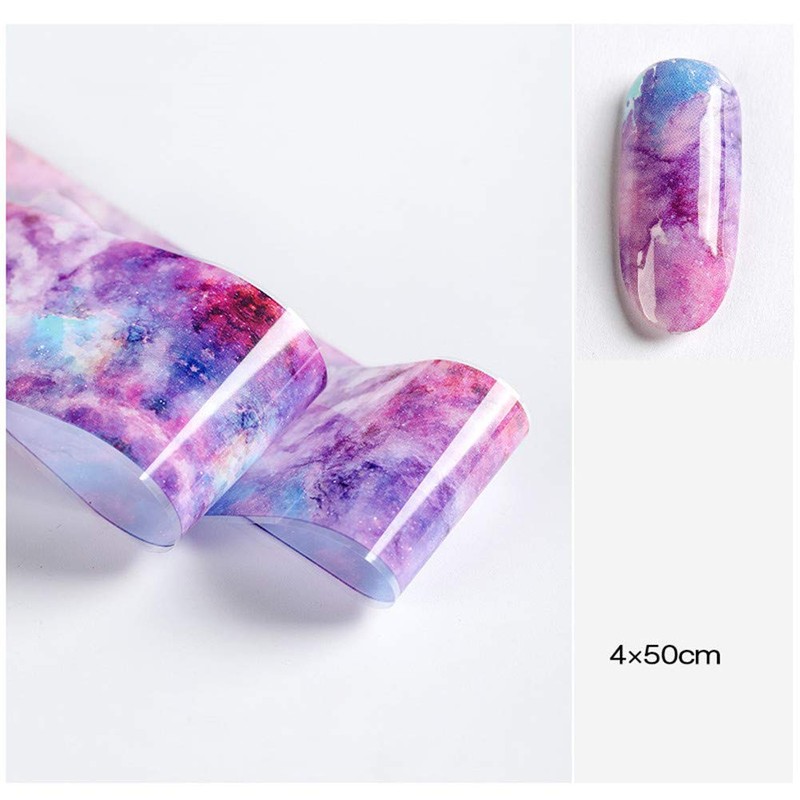 10 Stickers 50cm Laser Starry Sky Nail Foil Nail Decor
