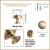 Goo-Ki 6 Pack Champagne Bronze Cabinet Knobs Zinc Alloy Drawer