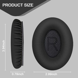 Replacement Ear Pads for Bose QuietComfort 35 (QC35) & Quiet Comfort 35 II (QC35 ii) Headphones, Ear Cushions for Bose QC25/15/2/Ae2/Sound Link/True, Ear Cups Cover Repair Parts (Black&Black)