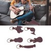 7PCS Cowhide Musical Instrument Keychains Mini Guitar Violin Horn Bass