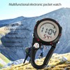 Carabiner Watch Multifunctional Luminous Clip on Carabiner Watch Mini Quartz