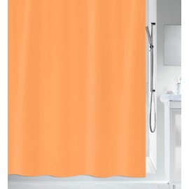 Spirella Anti-Mould Shower Curtain - Anti-Bacterial, Washable, Waterproof - Polyester, "Primo" 180 x 200 cm, Orange