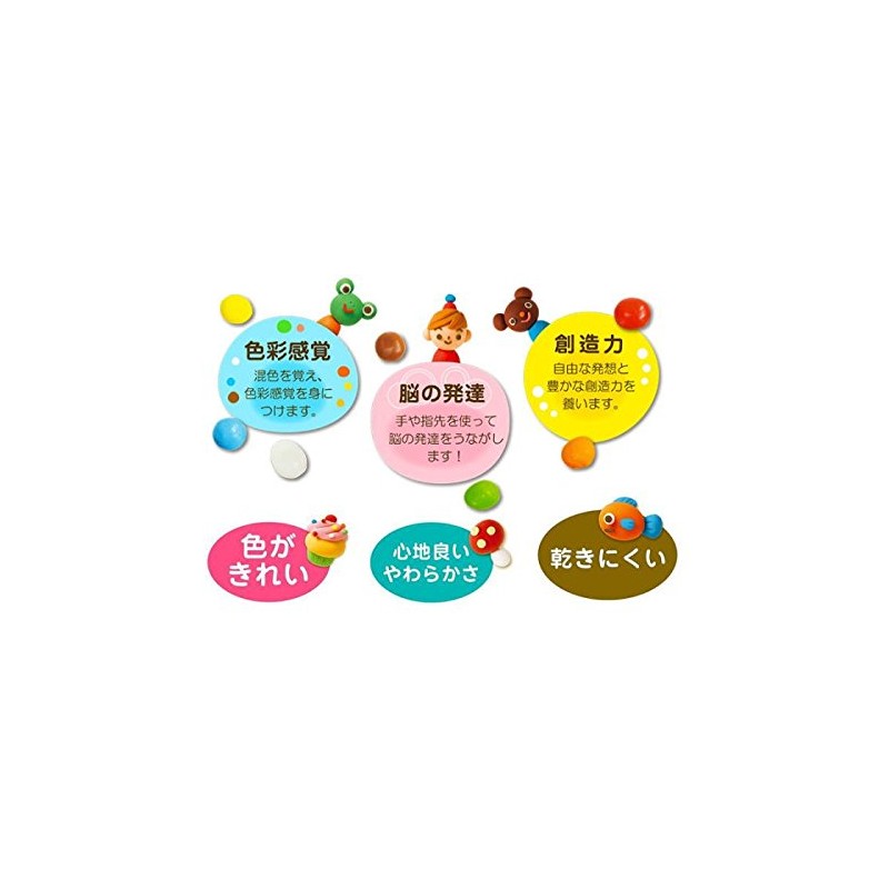 Gimpo A-RD9ZF Rice Clay, 9 Color Set, Gintori Sangyo