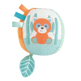 Chicco My Sweet Doudou Panda & Chameleon Ball, Soft Ball Made of Different Fabrics, with Jingling, Easy to Grip, Manual Activities, Baby Toy, First Game for Toddlers, 0 Months and Up