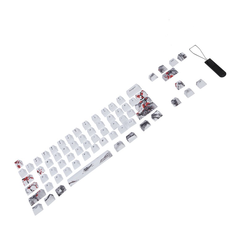 Wangjiang Plum Blossome Keycap Design Compatible with 61/64 for DIY