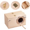 YJJKJ Pet Wood Parakeet Nest Box Bird House Breeding Nesting
