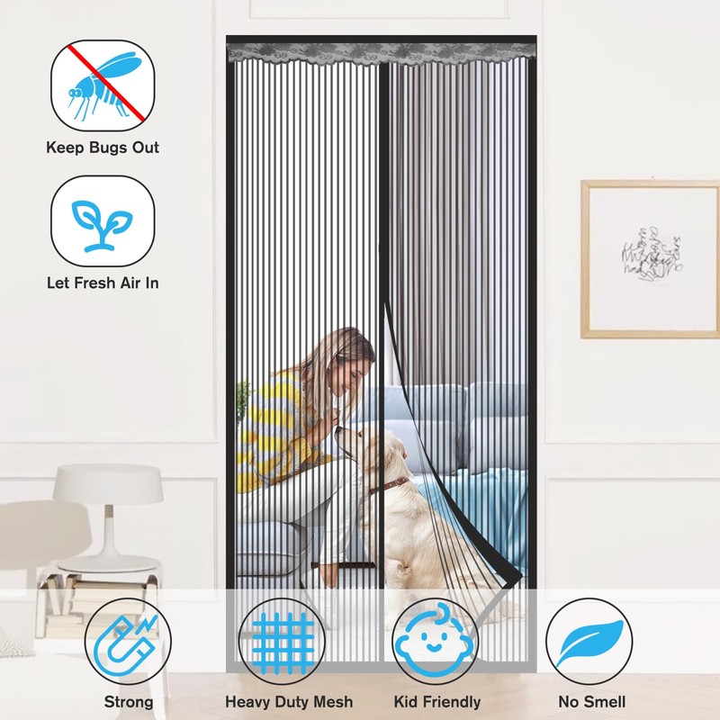 Magnetic Screen Door, 35"*82" Strong Mesh Net Closure - Keep