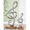 GILDE Treble Clef with Heart on Mongo Wooden Stand Made