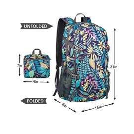 POKARLA Lightweight Packable Backpack 40L Hiking Daypack Walking Rucksack Foldable Camping Sports Outdoor Carry On Knapsack for Women Men