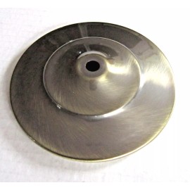 5-1/2" STAMPED ANT BRASS PLATED STEEL VASE CAP ceiling canopy NEW