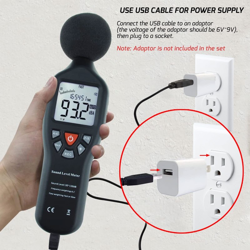 Decibel Meter Digital Sound Level Meter Professional Noise Meter High
