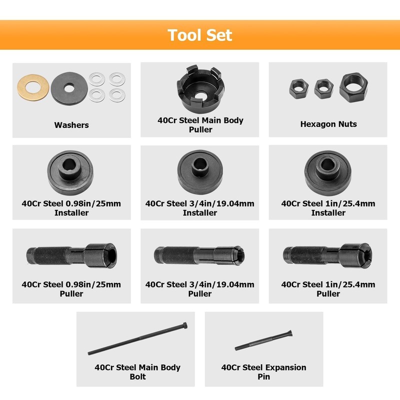Mofun Wheel Bearing Tool Wheel Bearing Puller Kit Compatible with
