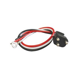 GG Grand General 80472 3-Prong Straight Plug Pigtail with 3 Wires for Dual Function Lights, 11"- S