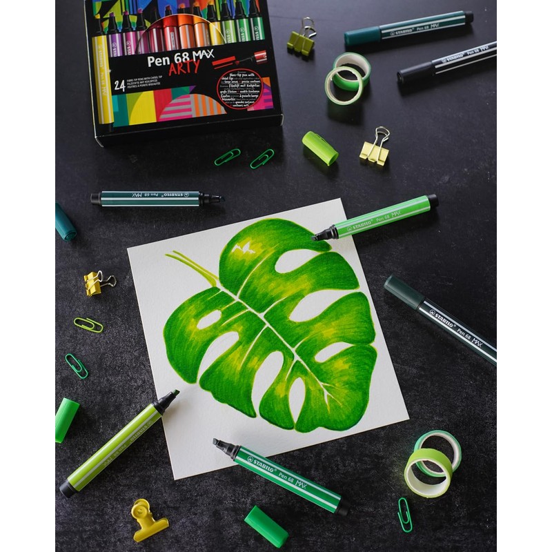 STABILO Pen 68 MAX - Premium Fibre-Tip Pen with Chisel