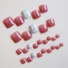 SEMTIM Nail Tips, 24 Pieces, Thumb Nail Stickers, Foot False