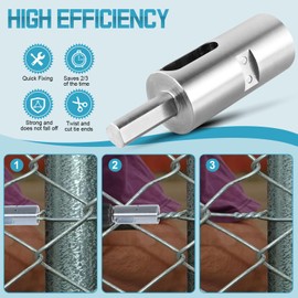 Methuker EZ Twist Ties Tool Compatible with 9 Gauge Drill Chuck,Wire Easy Twist Tool,Twisted Fence Tool for Fixing Chain Link Fence and Loop Fences