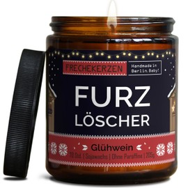Lustige Duftkerze mit Spruch für Beste FreundIn | Handgemacht aus Sojawachs | In Geschenkbox | Nachhaltiges Geschenk Freundschaft Freundin Freund Partner Schwester BFF |Glühwein