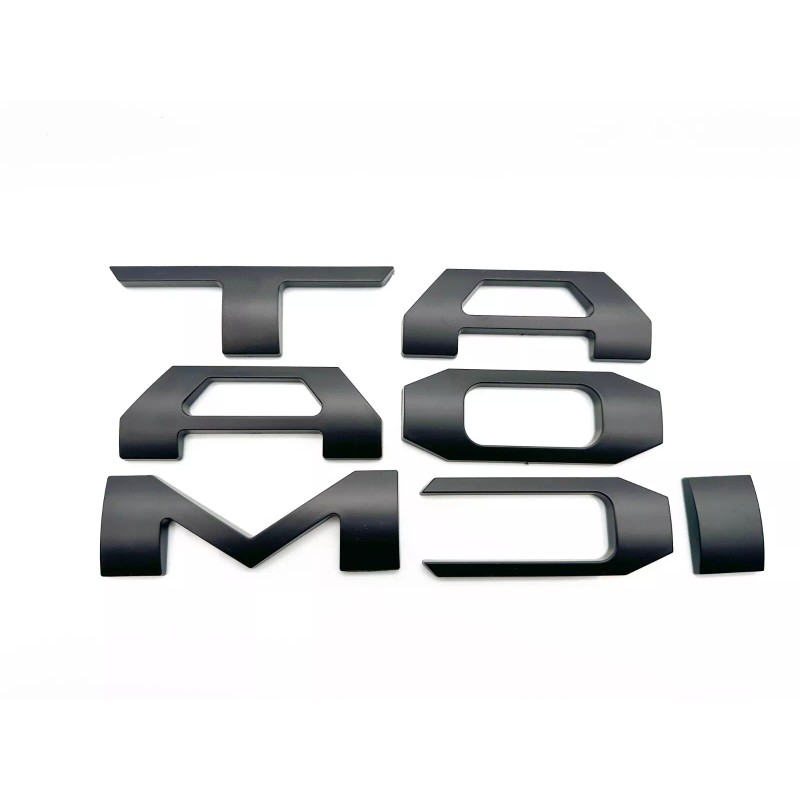 tuff 0.3in Matte BLACK RAISED PLASTC TAILGATE LETTERS INSERT FOR