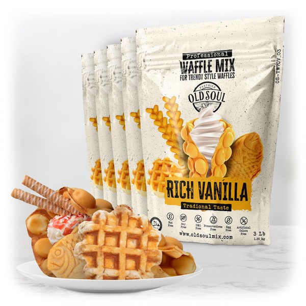 OLDSOUL Trendy Waffle & Pancake Mix | Bubble Belgian Cone