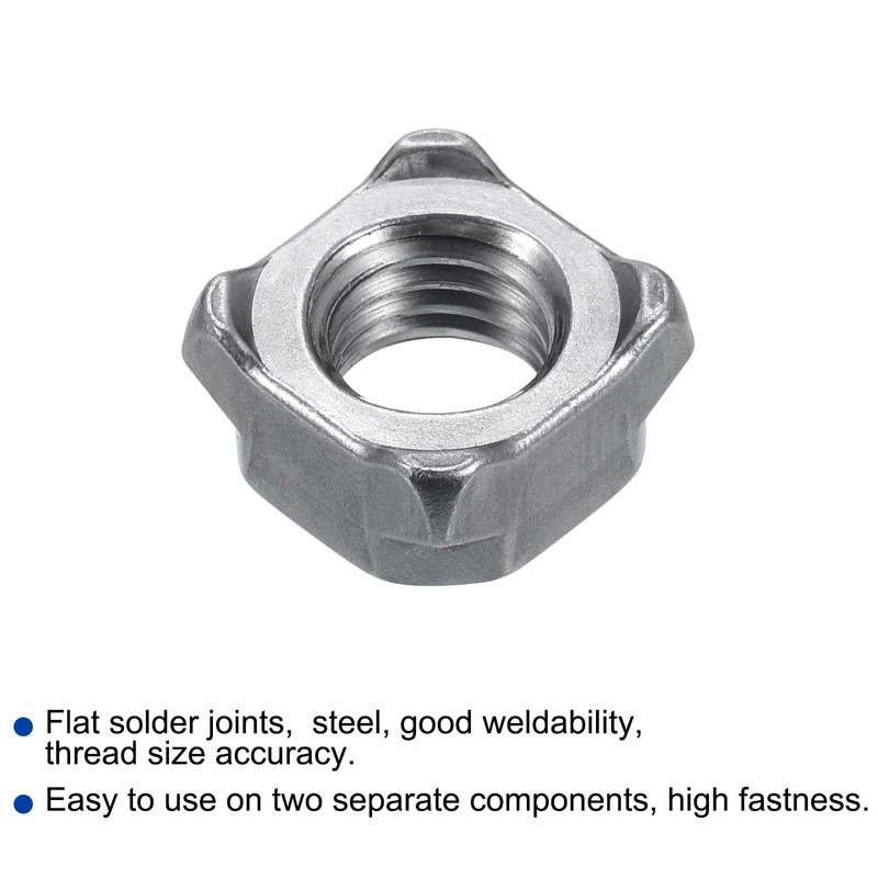 QUARKZMAN Welding Nuts M12-1.25 Square UNC Machine Screw Carbon Steel