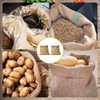 Potato Storage, 2-Pack Large Hessian Bags for Potatoes and Vegetables,