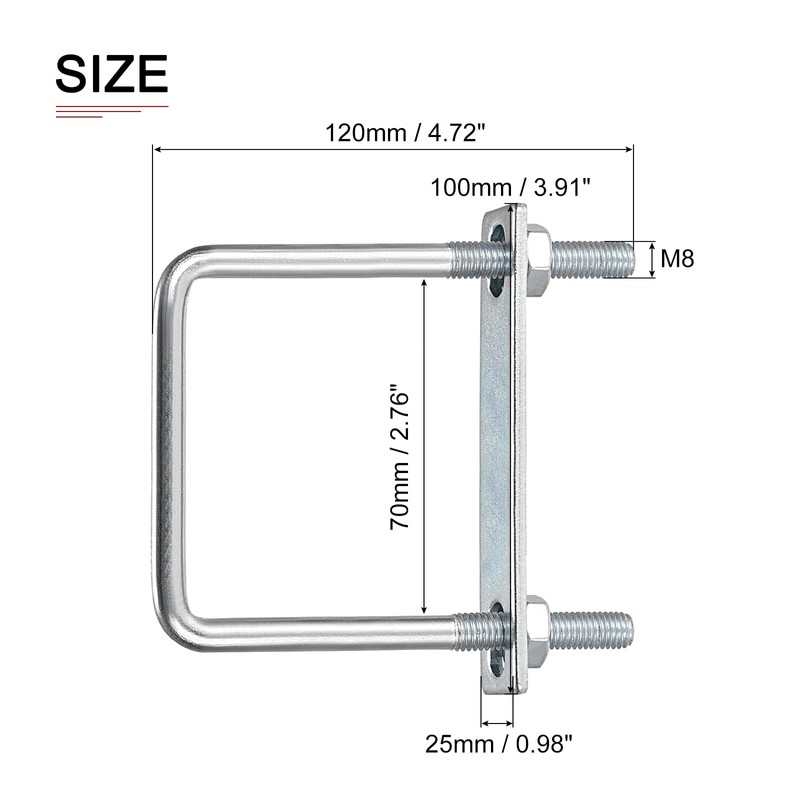 DTGN M8 x 70 x 120mm (Screw Diameter x Width