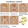 Qrity Pack of 3 Concealed Copper Hinge, Barrel Hinge Invisible,