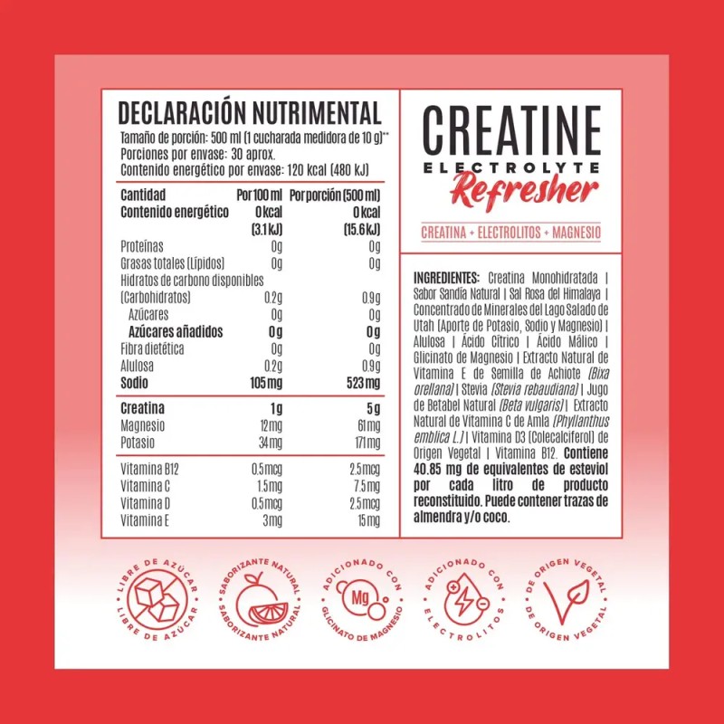 Birdman Creatine Refresher | Creatina Monohidratada con Electrolitos, Magnesio y