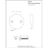 Westbrass 3-1/8" Two-Hole Overflow Face Plate and Screws, Stainless Steel,