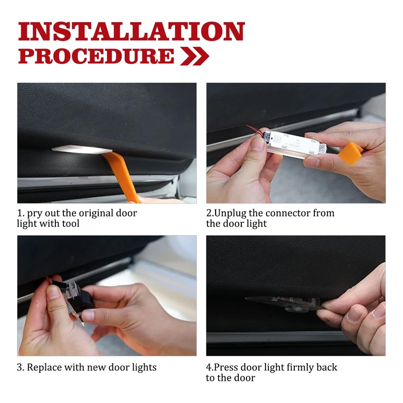 Qianjiang 2Pcs/Set Car Door Lights for Dodge Charger 2010-present, Courtesy
