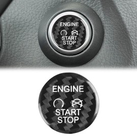 ramuel Compatible with Ford Focus 2013-2018 / Escape 2013-2019 Car Engine Start Stop Button/Ignition Switch Cover Interior Accessories (Black 1PCS)