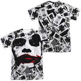 Dark Knight Joke Doe Front Back Print 100% Polyester Adult Costume T Shirt for Men & Women, 4X-Large Multicolor