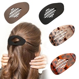 Simple Elegant Duckbill Hair Clip, Strong Hold Lay Down Claw Clamps, Casual Versatile Solid Colour Lay Flat Hair Clip for Work, Party, Summer Style (A)