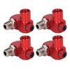 4Pcs 360 Degree Air Hose Connector 1/4in NPT Thread Industrial